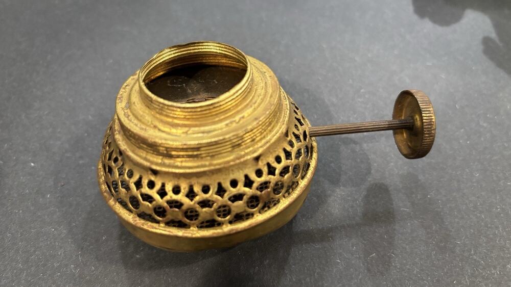 Antique Edward Miller The Solar E.M. & Co Brass Oil Lamp Burner Parts 1880s